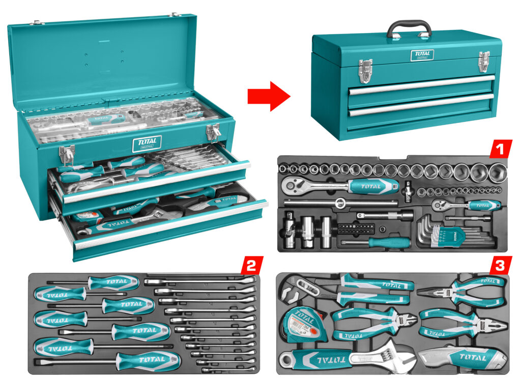 97 Pcs Tool Chest Set Total Tools Qatar