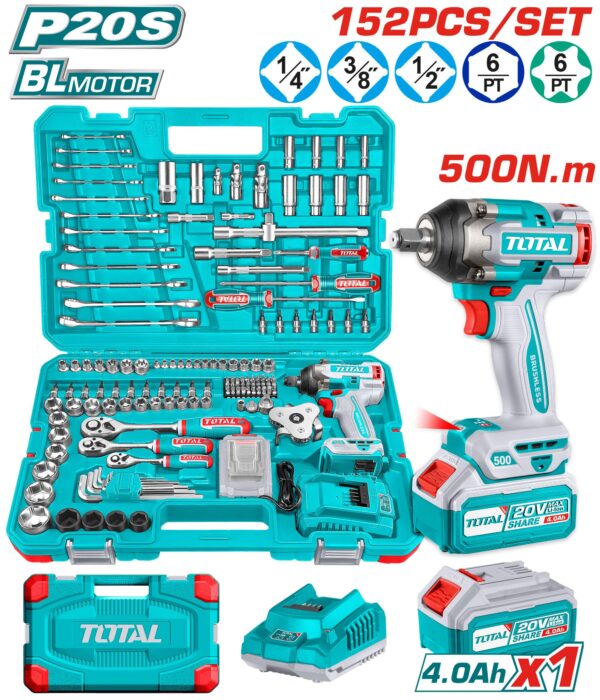 152 Pcs Cordless impact wrench tools set-THKTHP31522