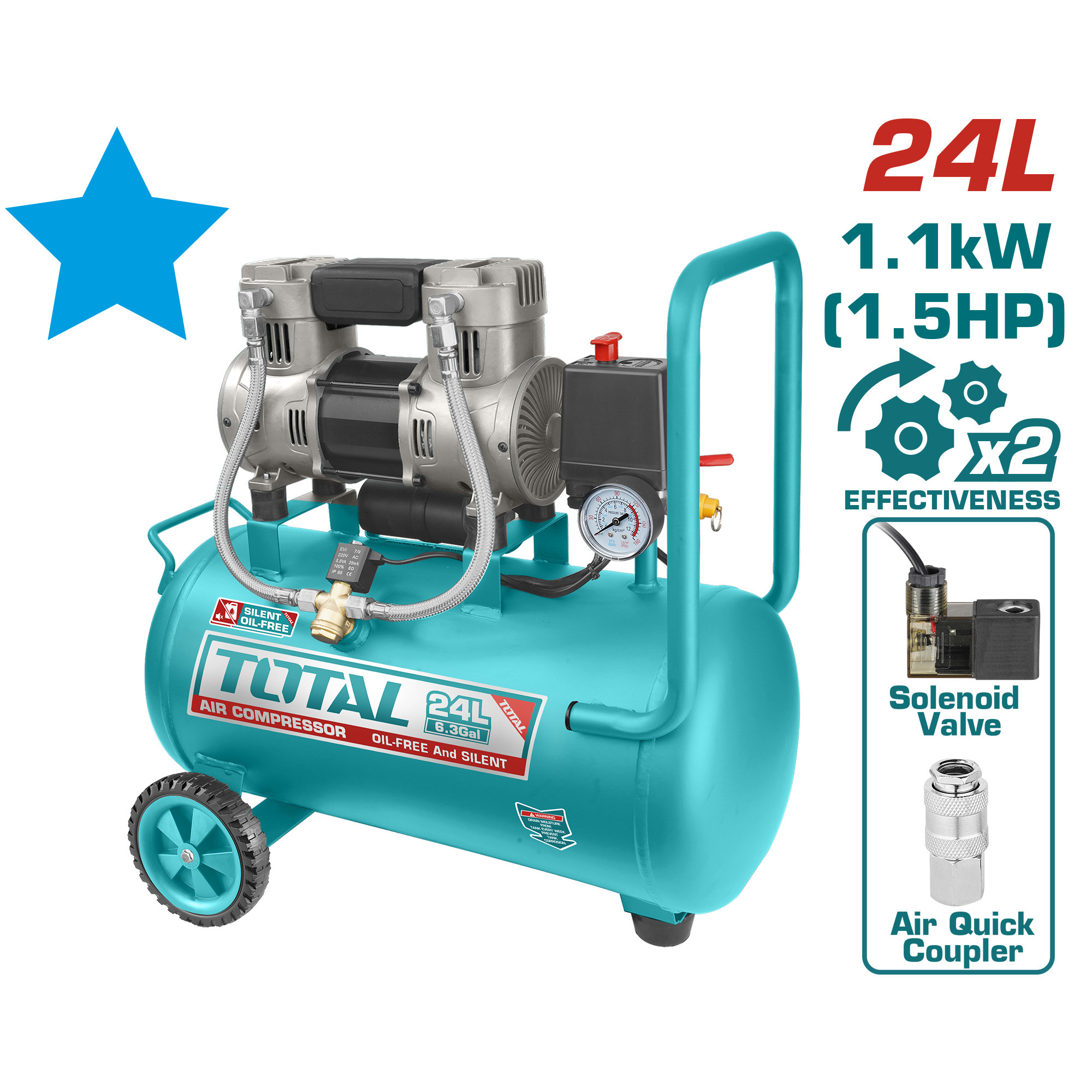 Total 24Ltr Air Compressor