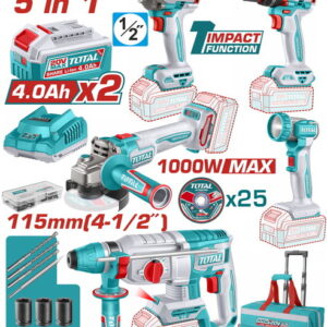 5 Pcs Cordless industrial combo kit